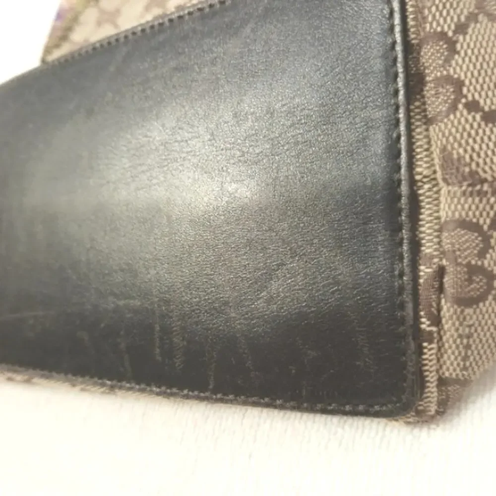 GUCCI Small Tote Shoulder Bucket Bag Monogram Peacock Embellished Sequin Vintage